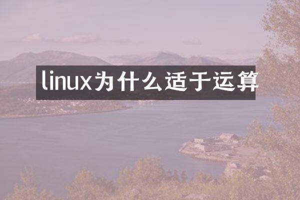 linux为什么适于运算