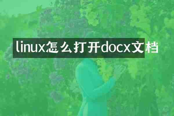 linux怎么打开docx文档