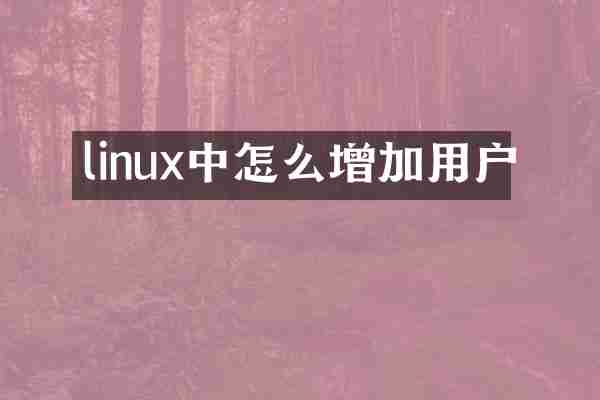 linux中怎么增加用户