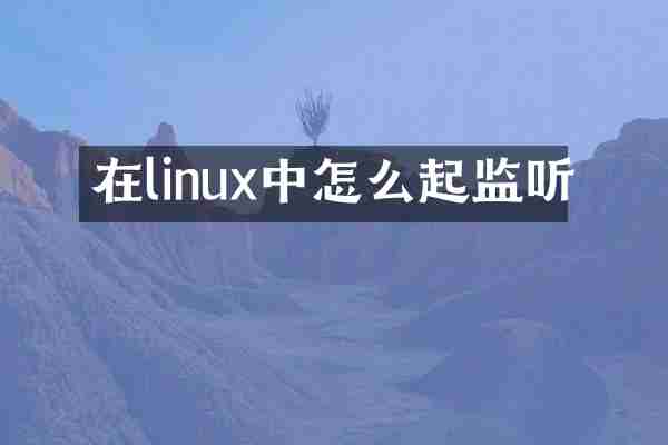 在linux中怎么起监听