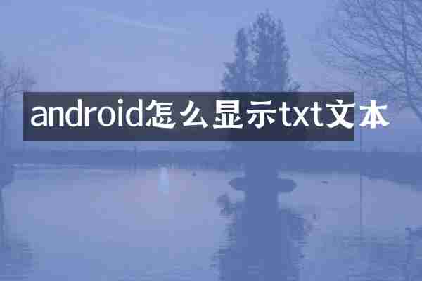 android怎么显示txt文本