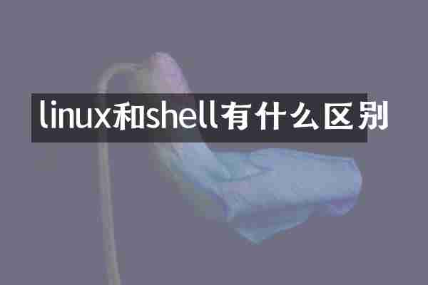 linux和shell有什么区别
