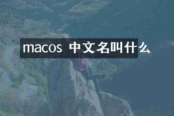 macos 中文名叫什么